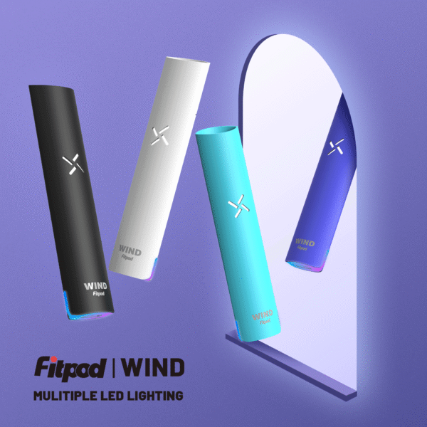 【拋棄式】Fitpod Wind 氣流桿 一代可調式主機 底部七彩色發光（通用RELX一代 SP2 LANA）